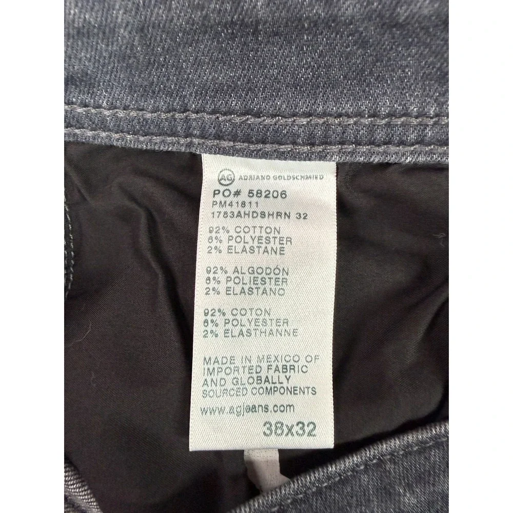 AG Adriano Goldschmied Tellis Modern Slim Jeans Men's 38x32 (Fits 36x27) Gray